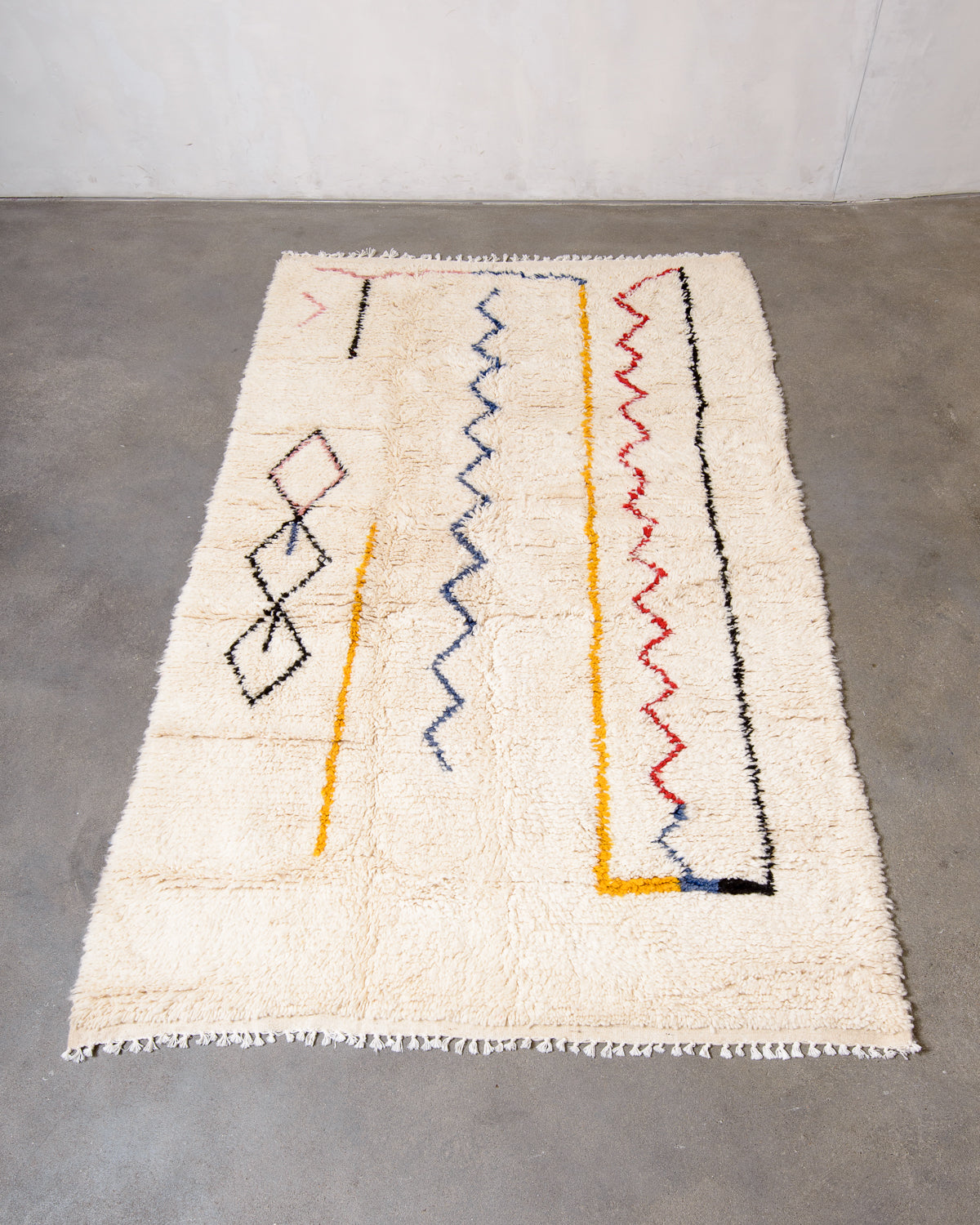 Modern designer handcrafted Berber rug from morocco Azilal with beautiful colors and patterns